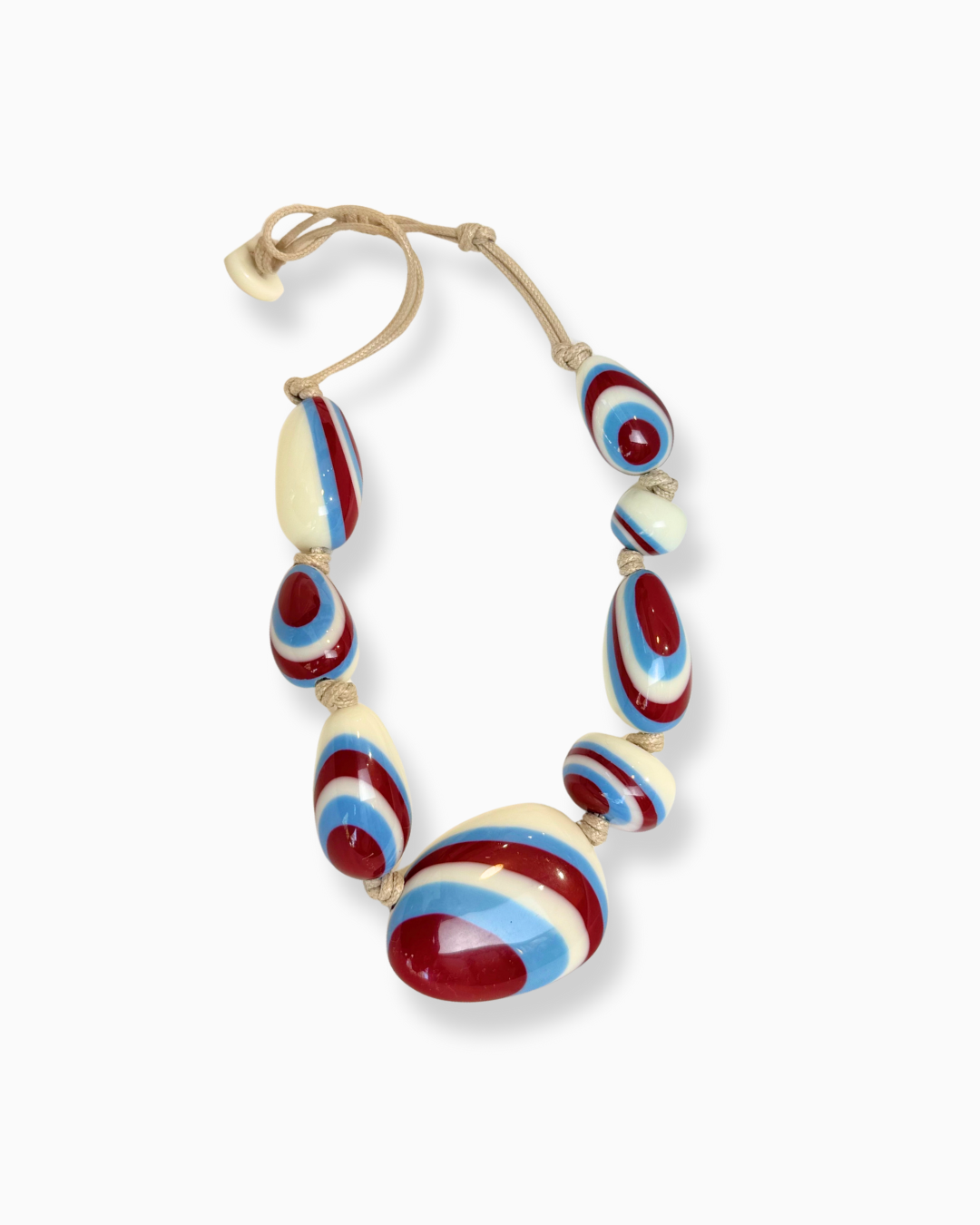 COLLAR RESINA PLUMEIRA BURDEO/CELESTE