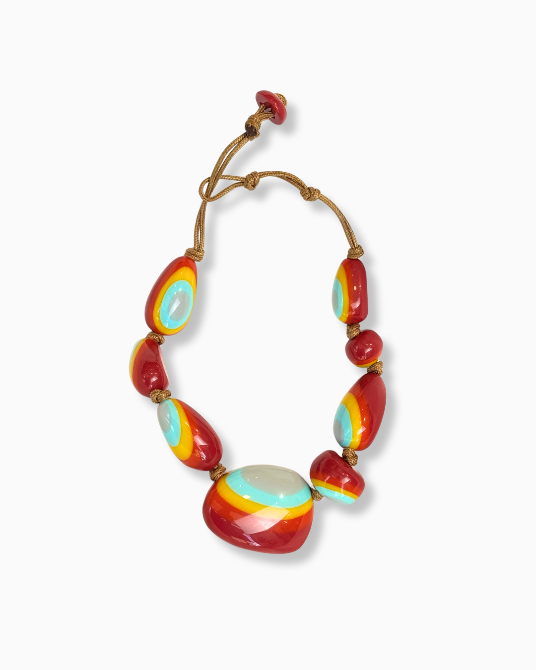 COLLAR RESINA PLUMEIRA CELESTE/GRIS