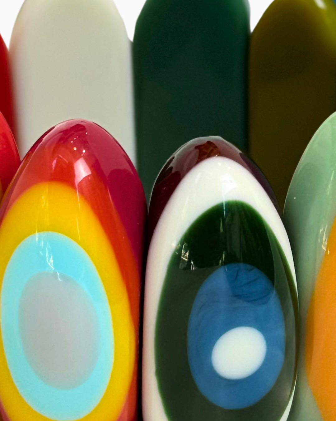 PULSERA RESINA HIBISCO OJO COLORES ELASTICADA MULTICOLOR