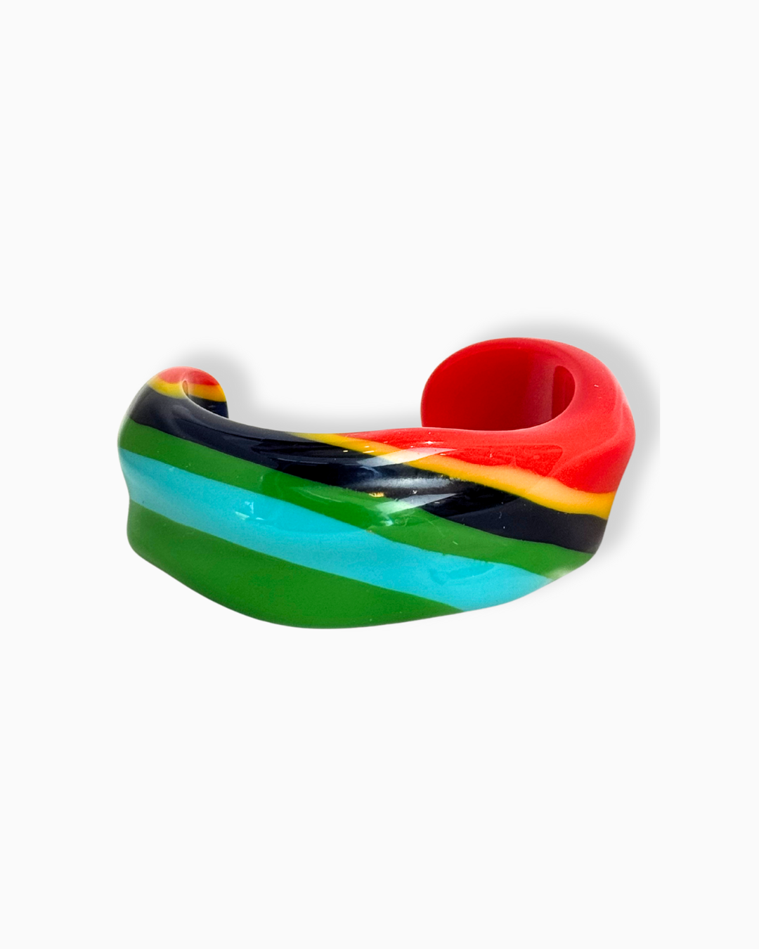 PULSERA RESINA HIBISCO TRICOLOR