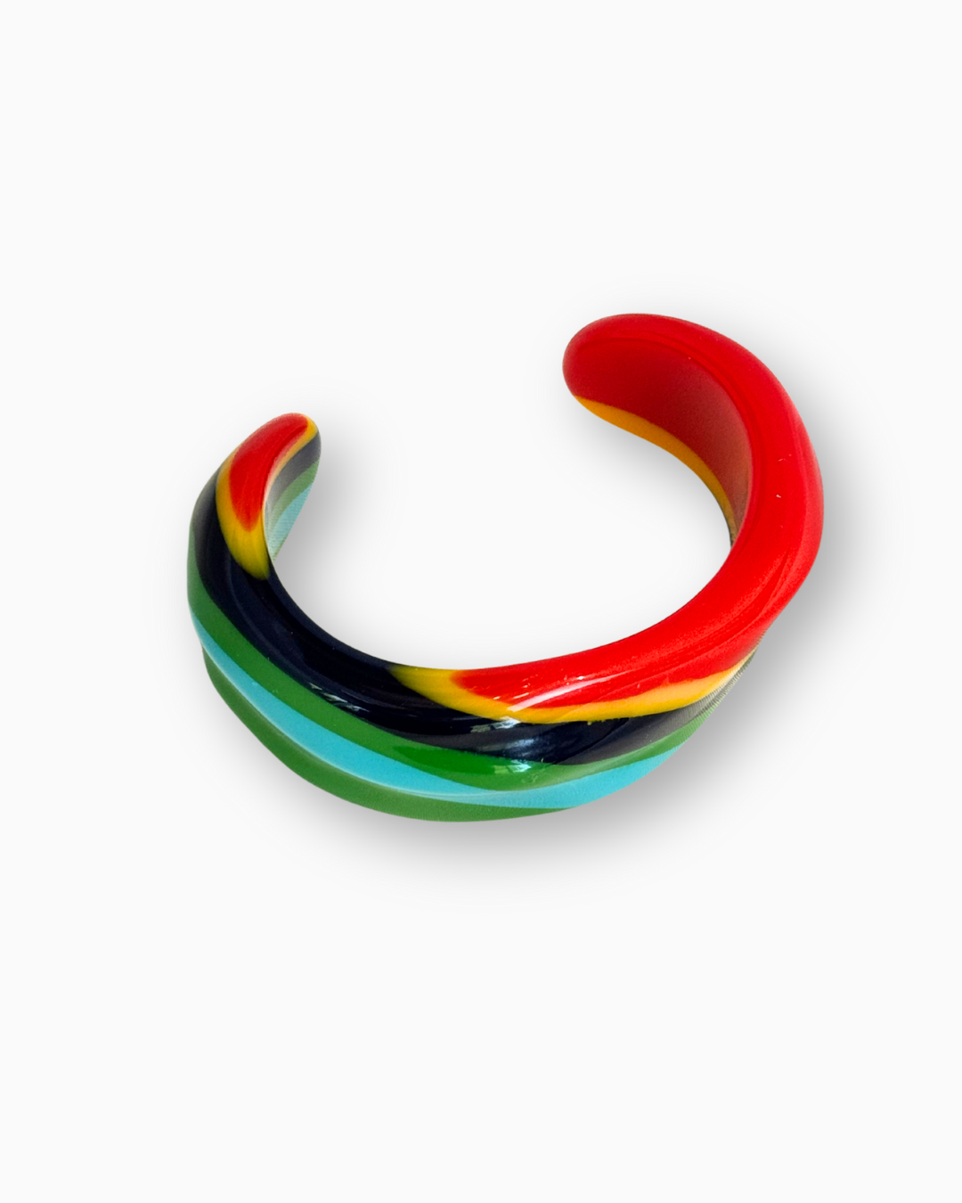 PULSERA RESINA HIBISCO TRICOLOR