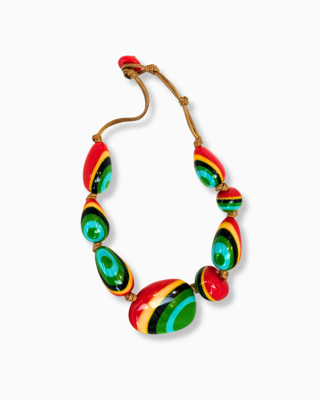 COLLAR RESINA PLUMEIRA TRICOLOR