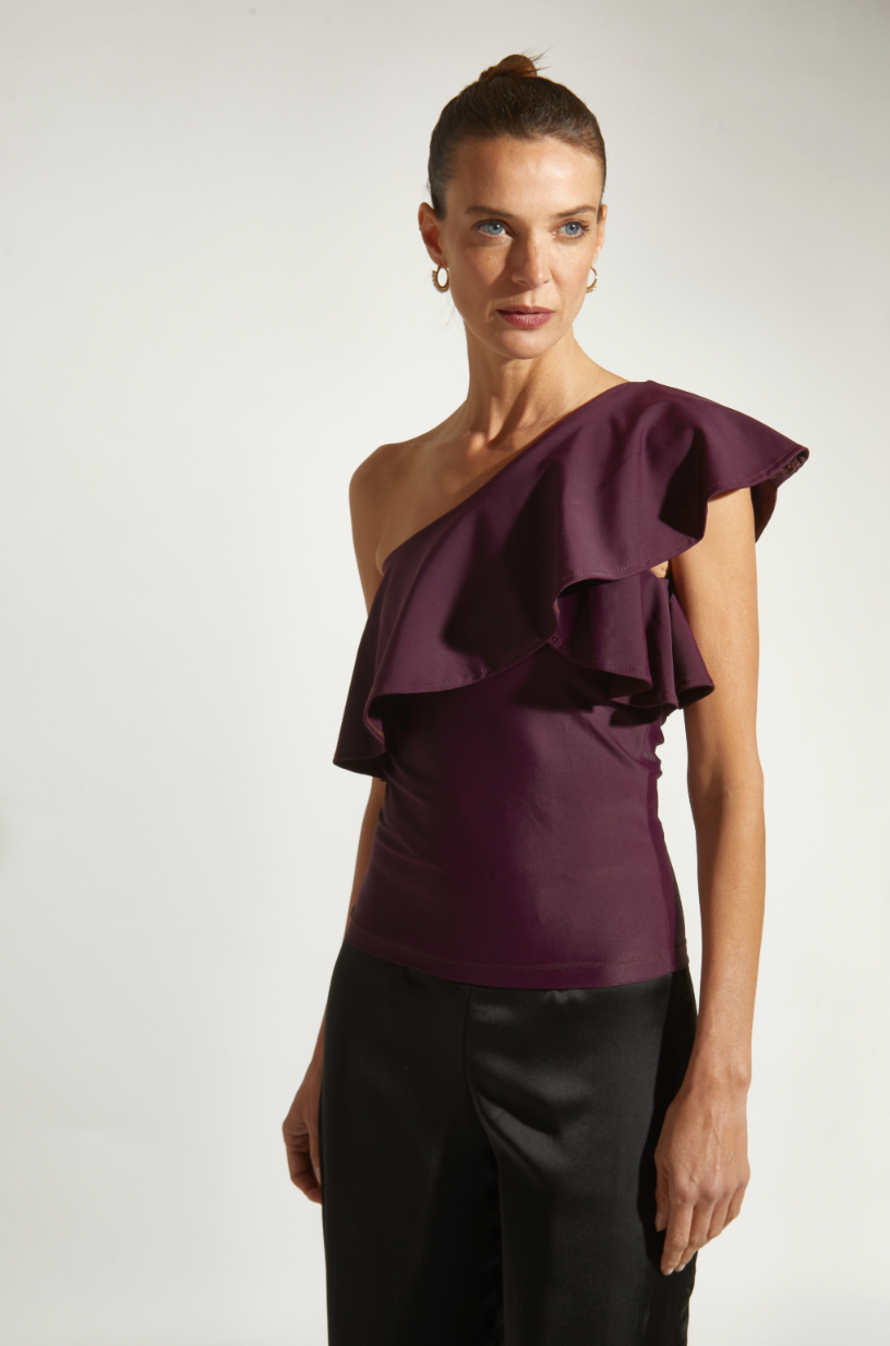 TOP LYCRA DUPONT VUELO UNA MANGA BURDEO