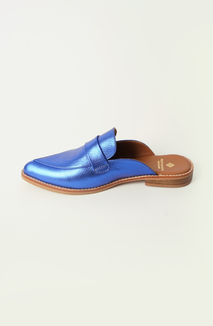 ZAPATO ALMA AZUL METALIZADO