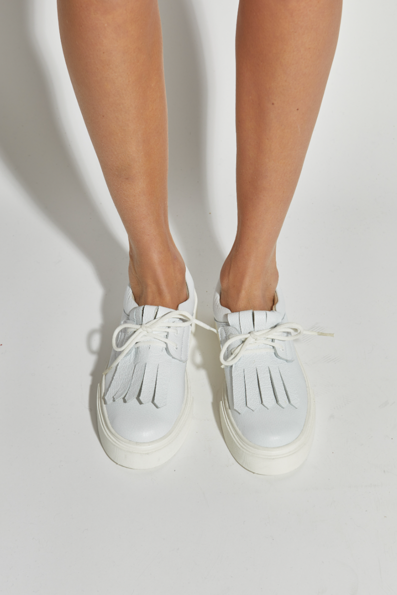 ZAPATILLA CUERO BLANCO