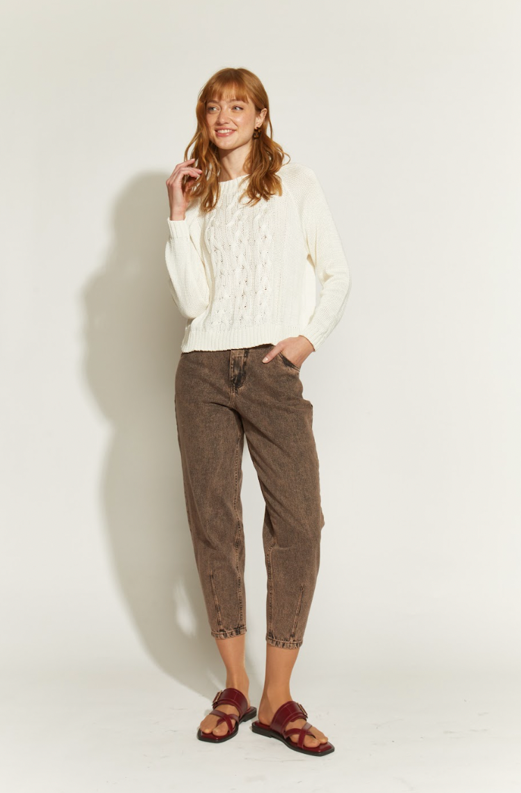 CHALECO MARÍA HILO TRENZAS BLANCO