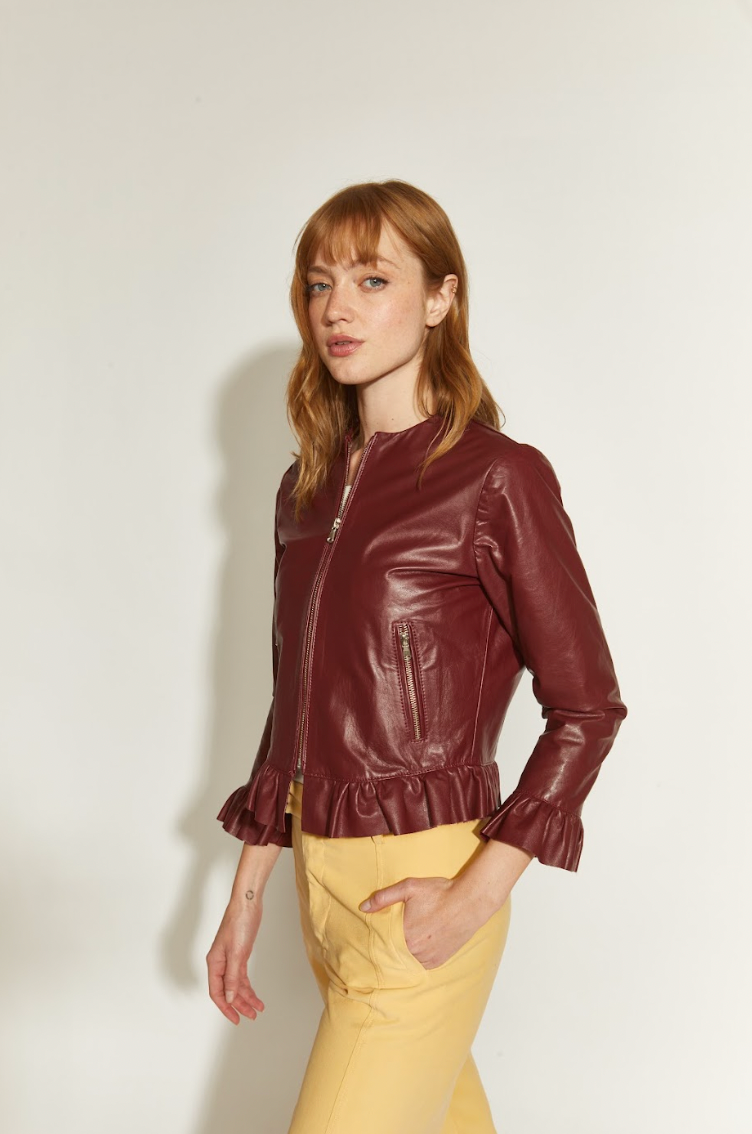 CHAQUETA DE CUERO FERNANDA BURDEO