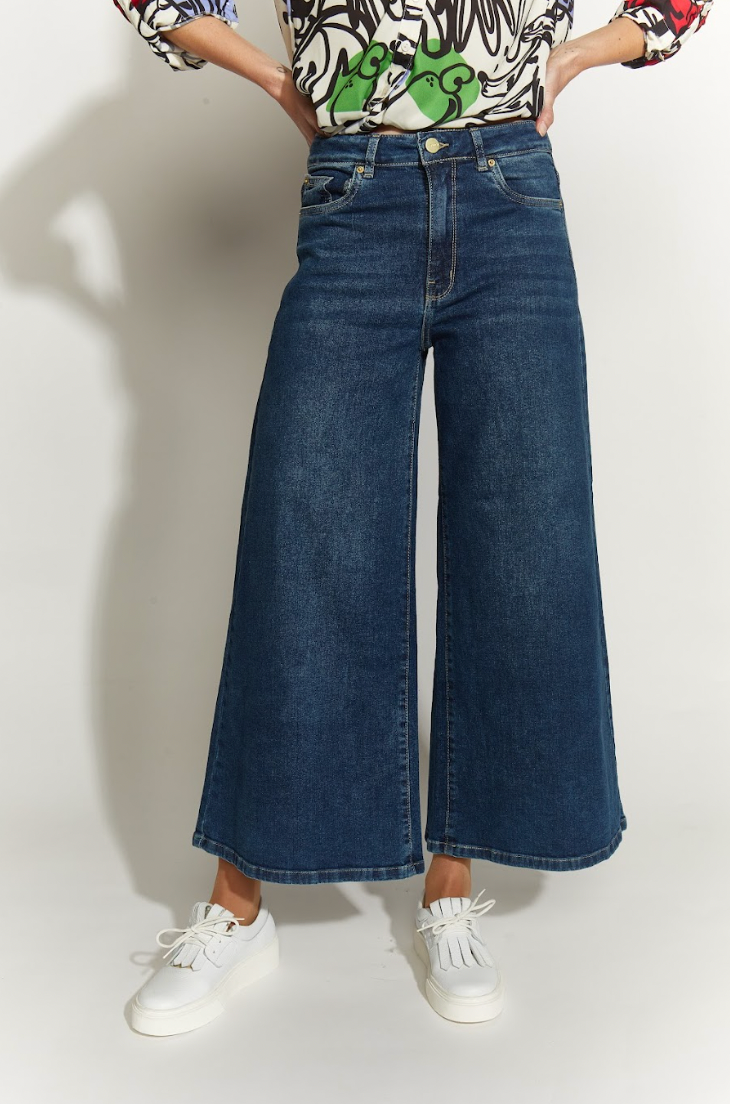 PANTALON JEANS CORTO AZUL