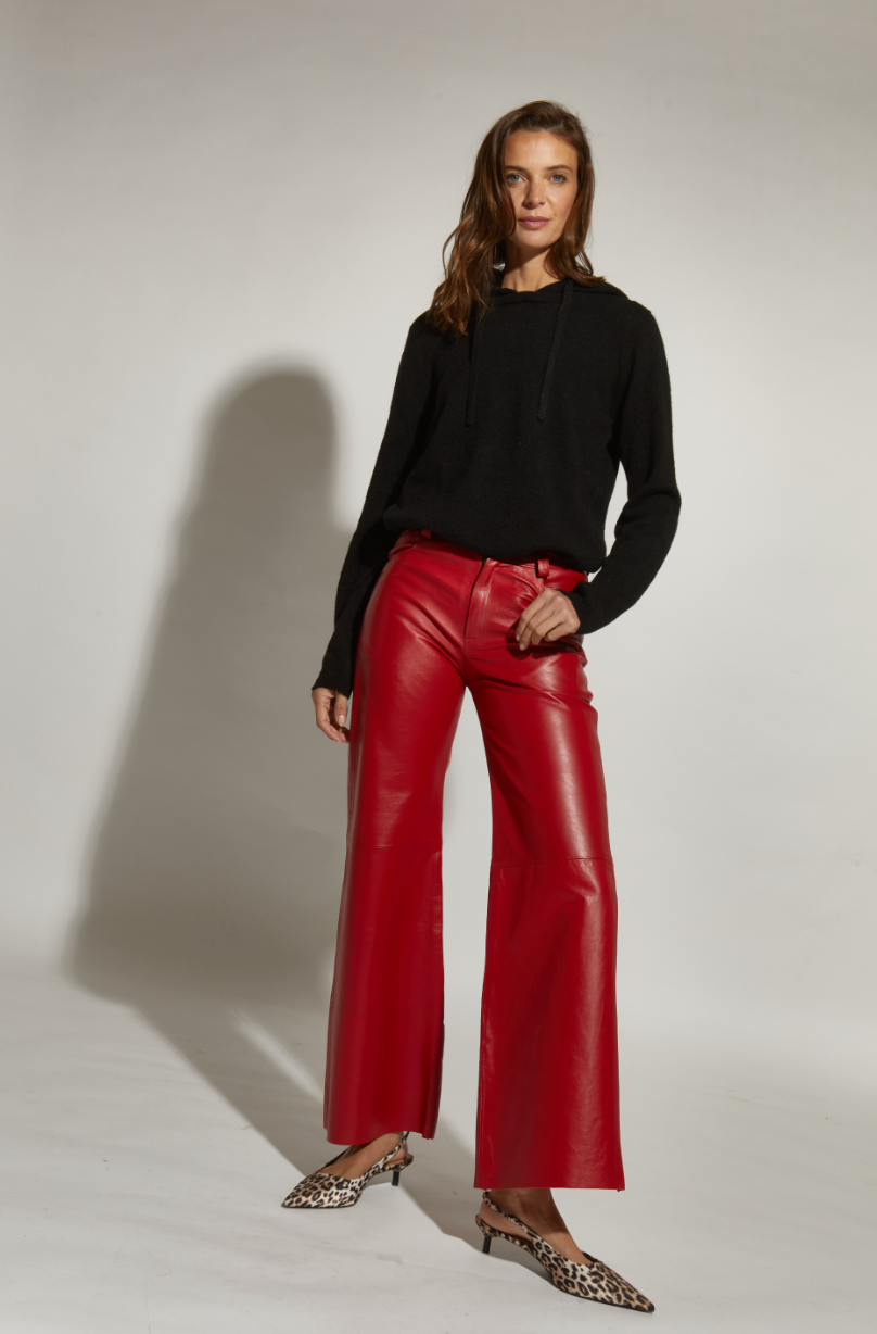 PANTALÓN CUERO ROJO