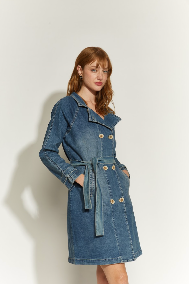 TRENCH ADELA JEANS AZUL
