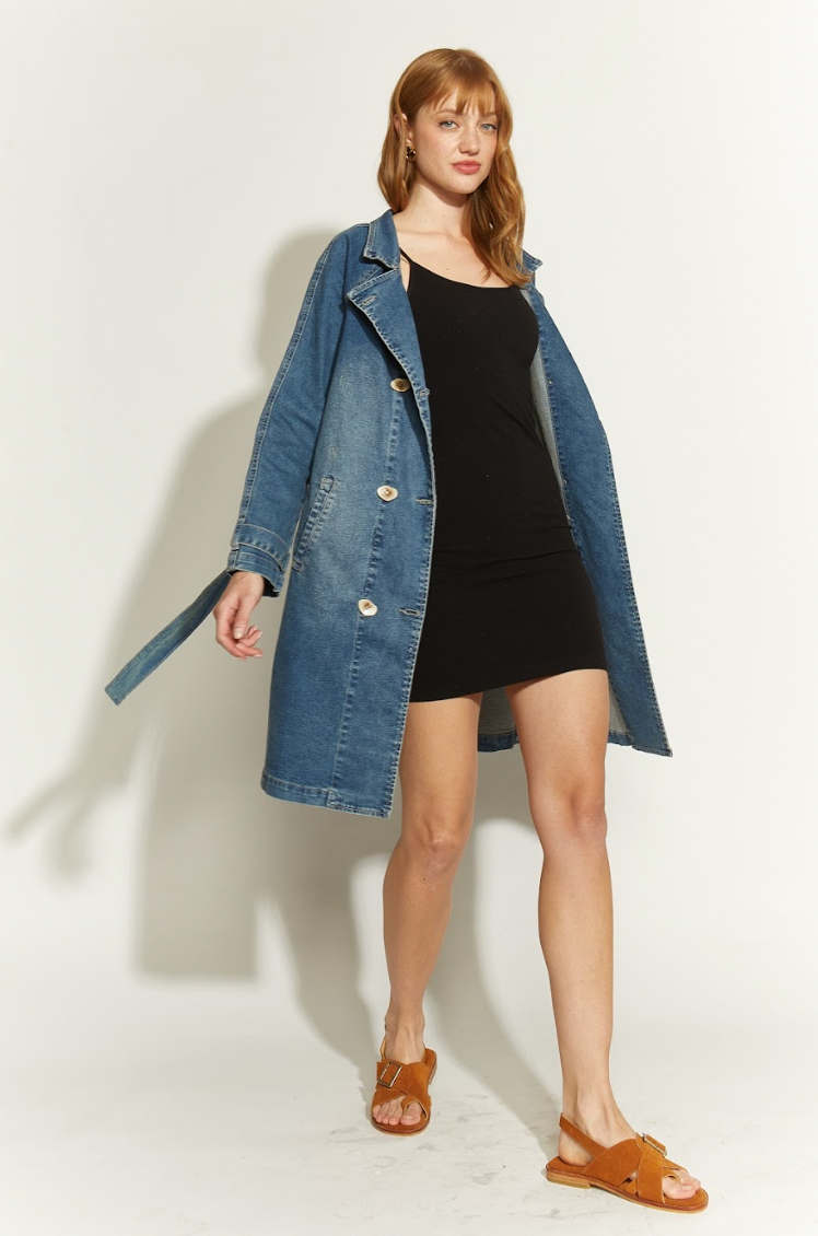 TRENCH ADELA JEANS AZUL
