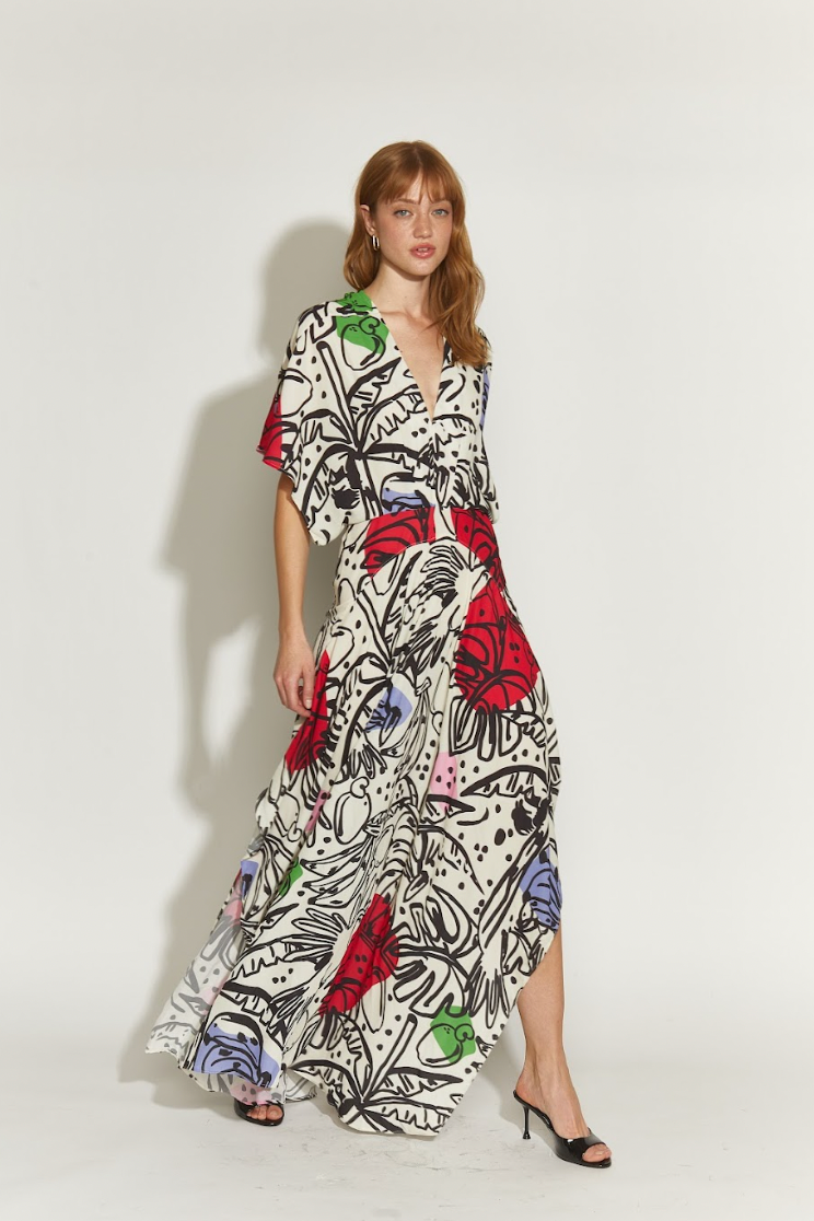 VESTIDO PEONIA PROTEAS VERDE