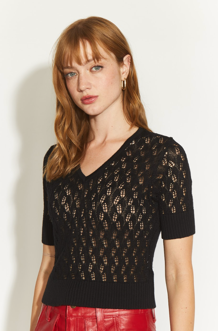 POLERA TEJIDA ROBERTA NEGRO