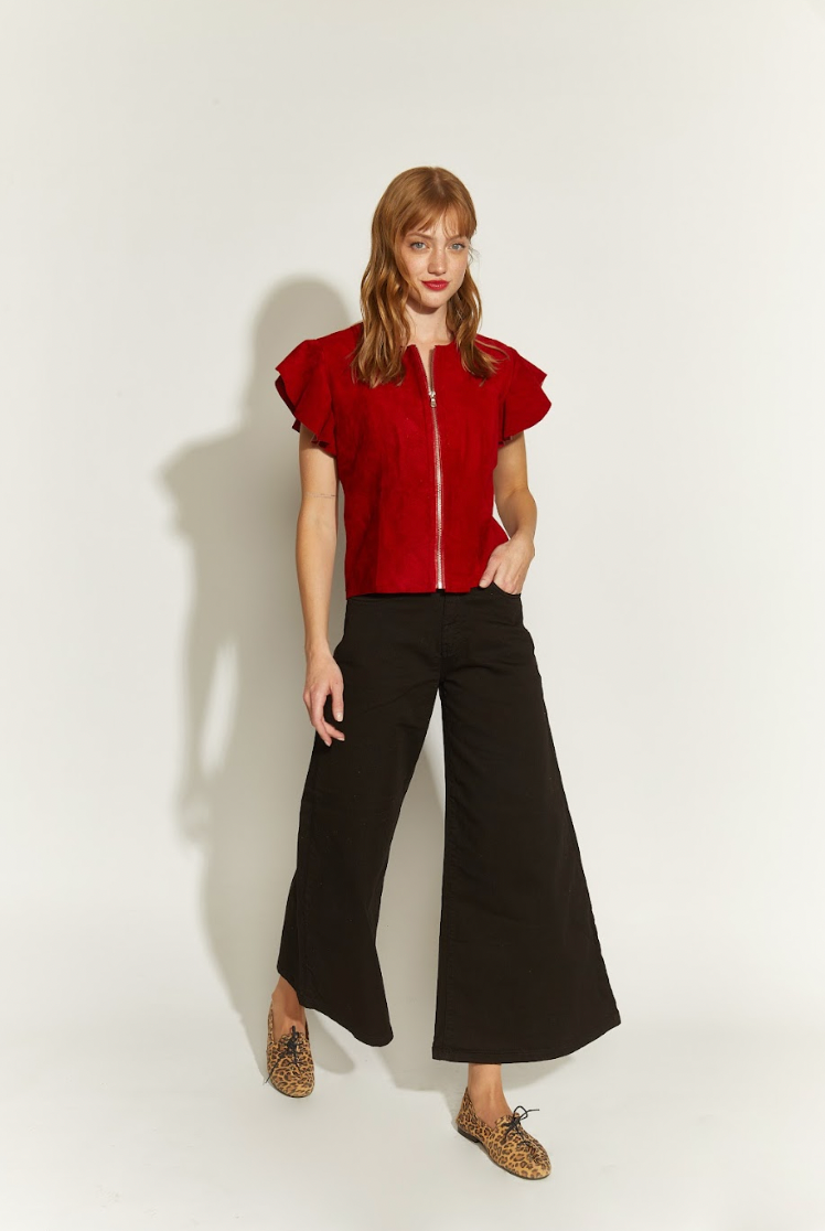 PANTALON ANCHO TOBILLO NEGRO