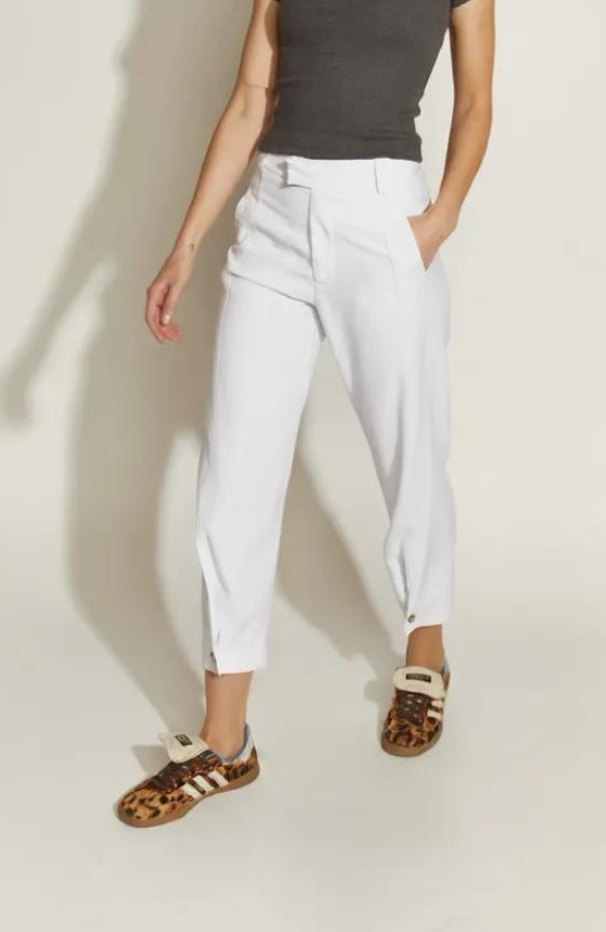 PANTALON PINZAS TENCEL BLANCO