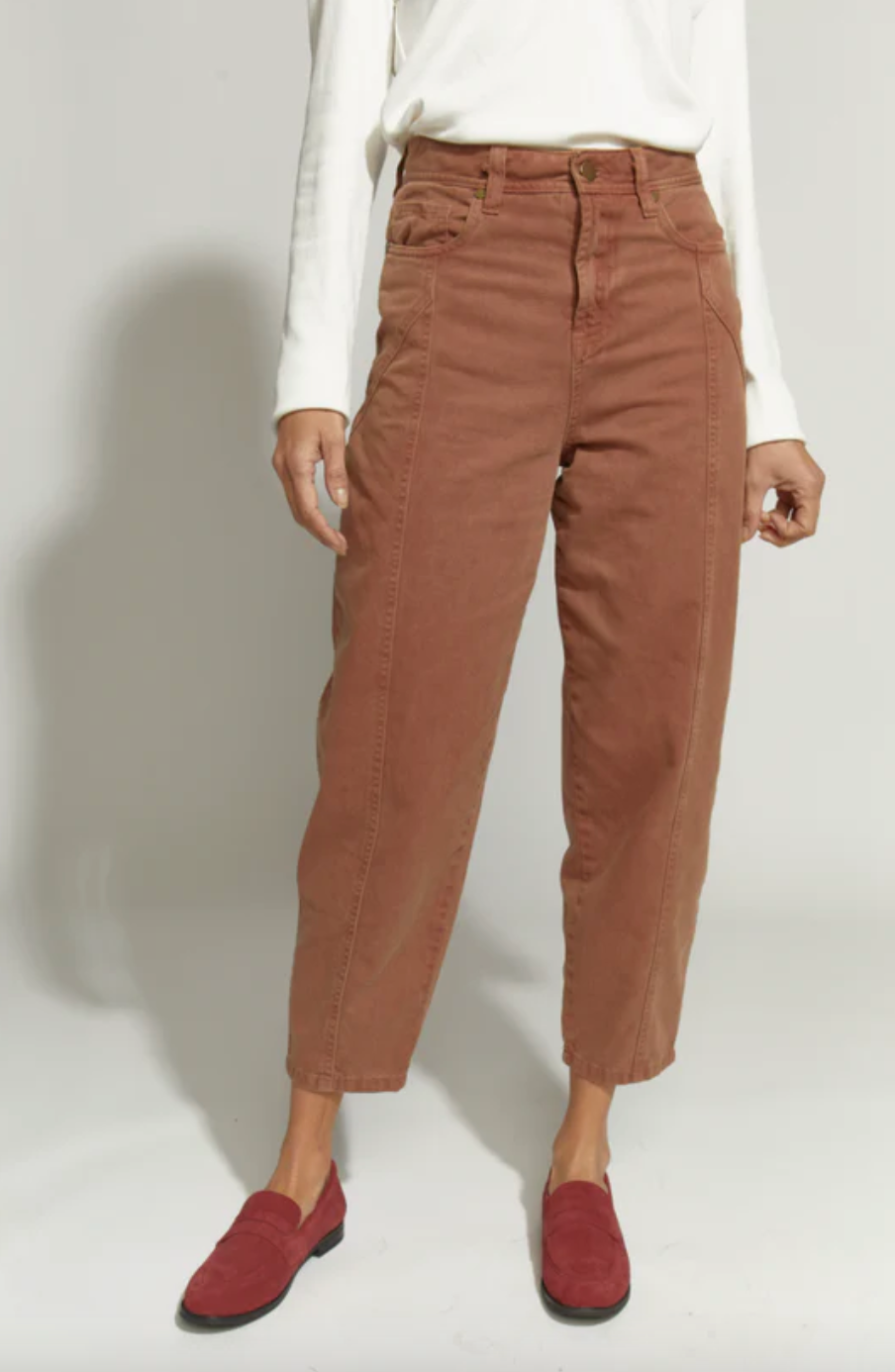 PANTALON ROBERTA CORTE JEANS/CAMEL