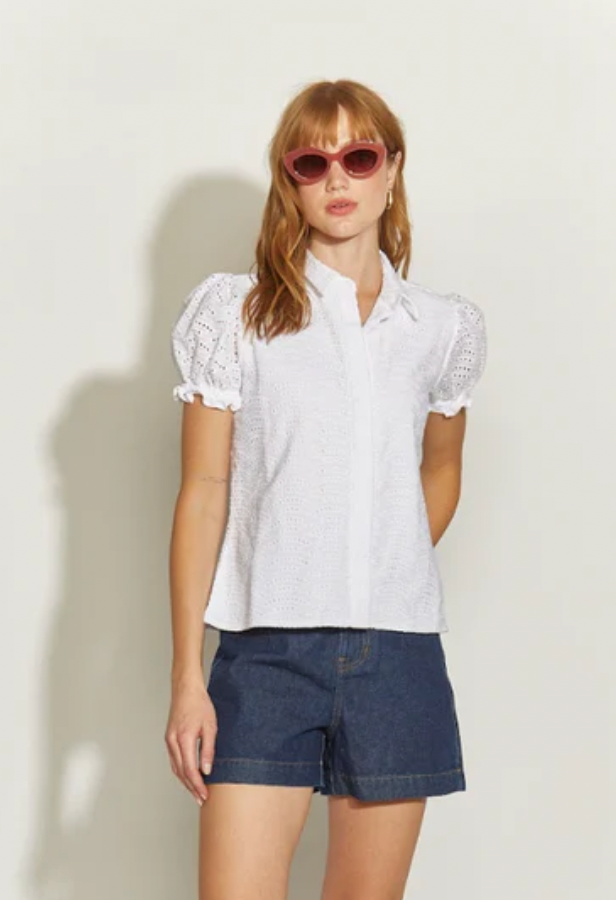 BLUSA LAVANDA BLANCO