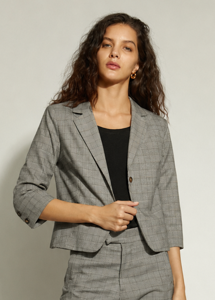 BLAZER ESCOCES GRIS