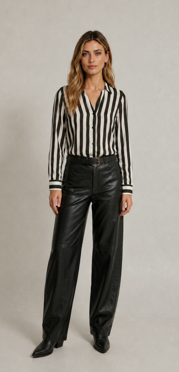 PANTALÓN CUERO BUGGY NEGRO
