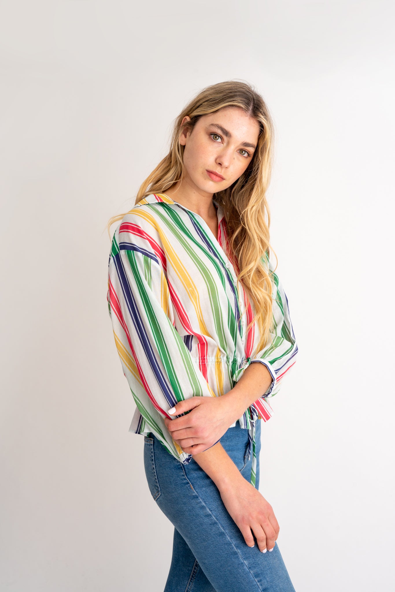BLUSA LEONOR RAYAS COLORES