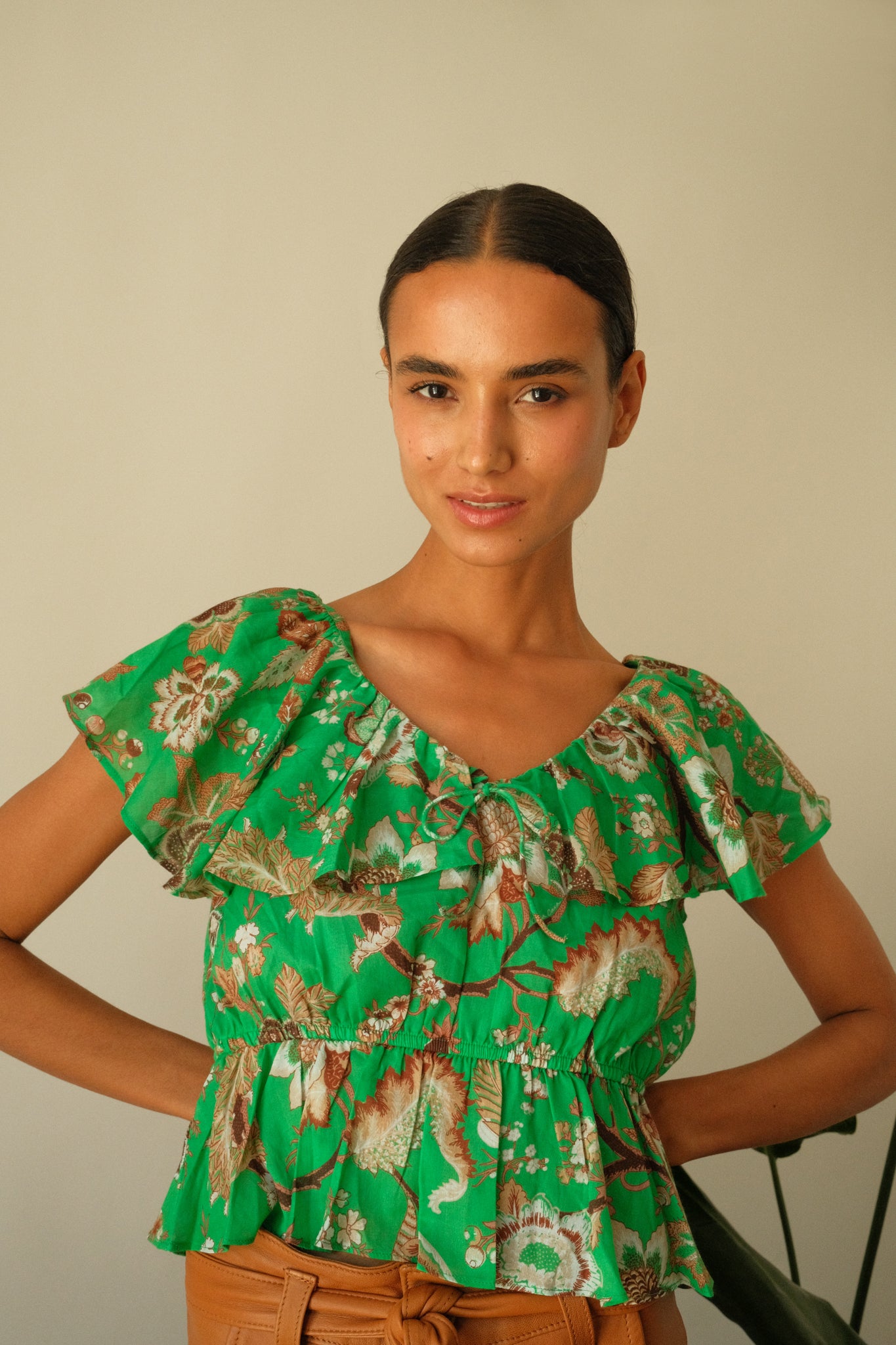 BLUSA ROSA 100% PYMA COTTON VERDE