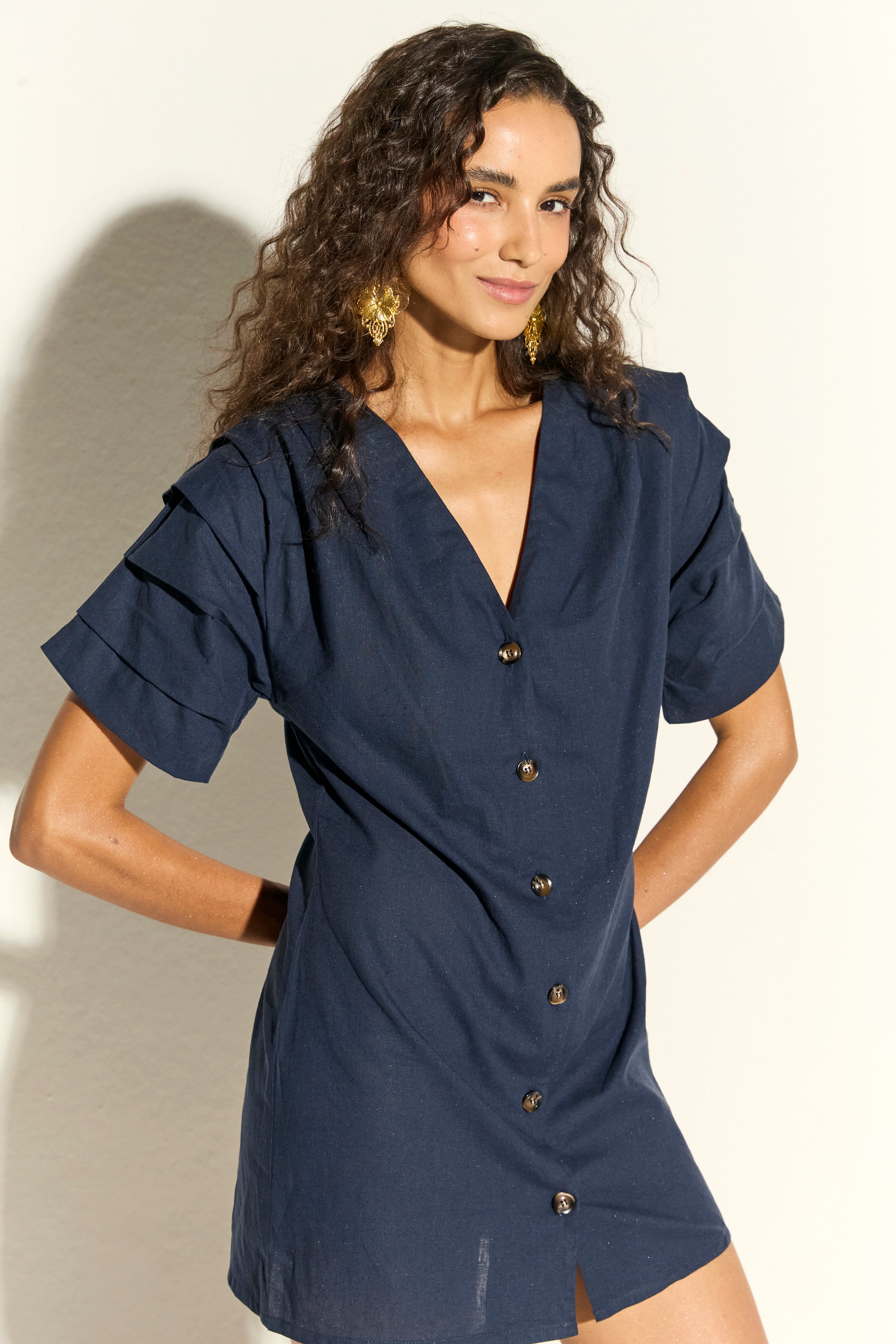 VESTIDO PAULA CORTO AZUL MARINO