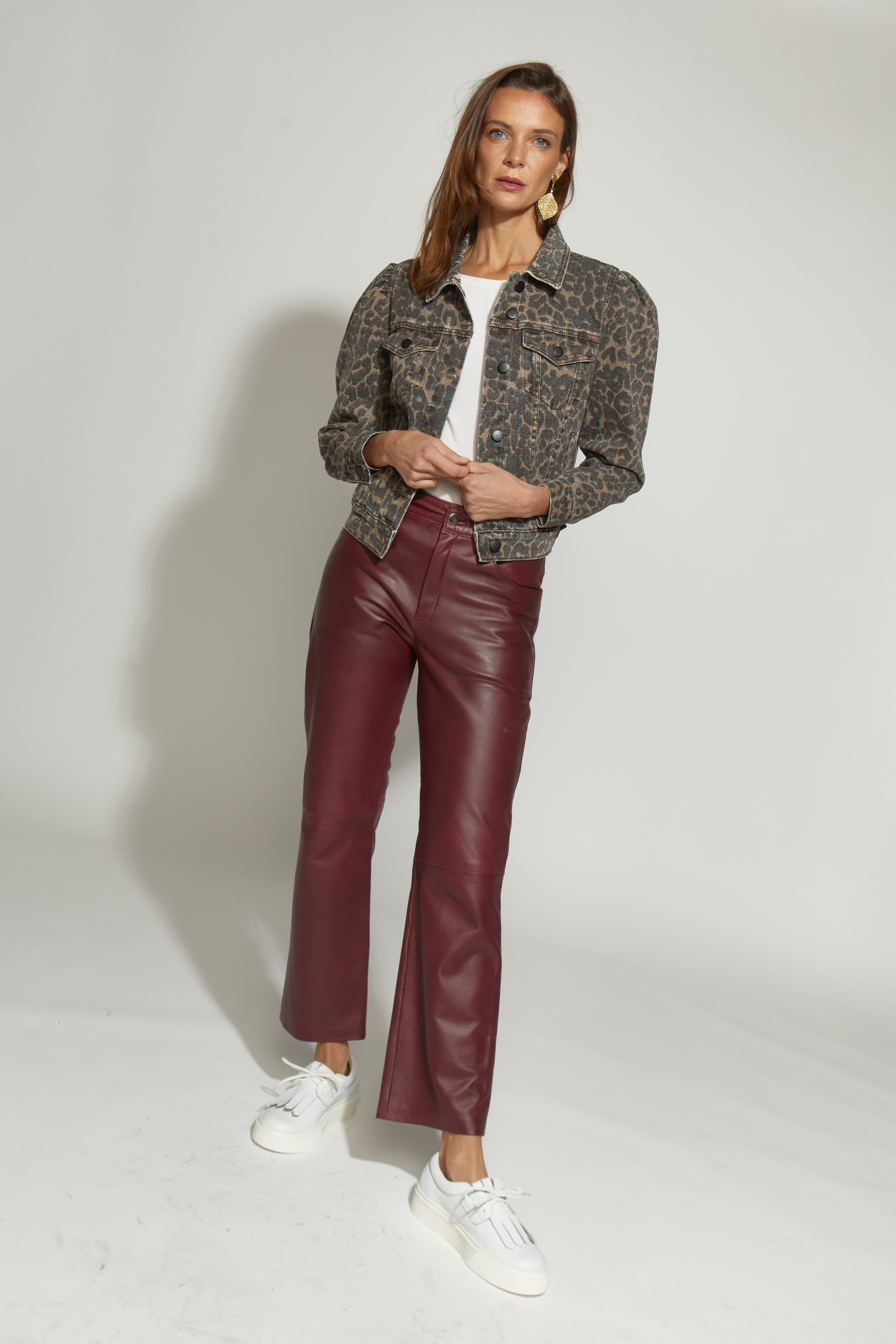 PANTALON EMA CUERO RECTO BURDEO