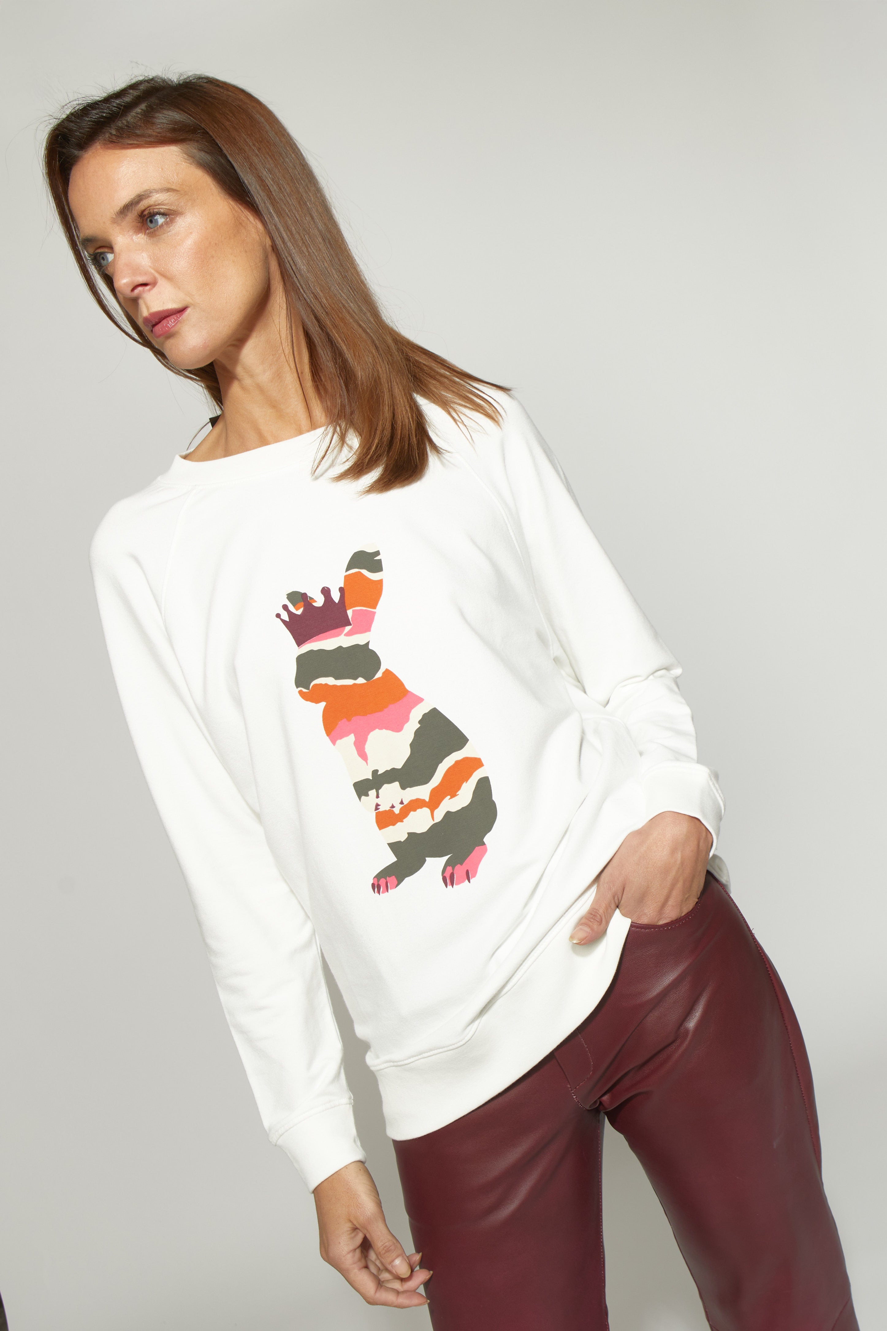 POLERON EVA ALGODÓN CONEJO REY CRUDO