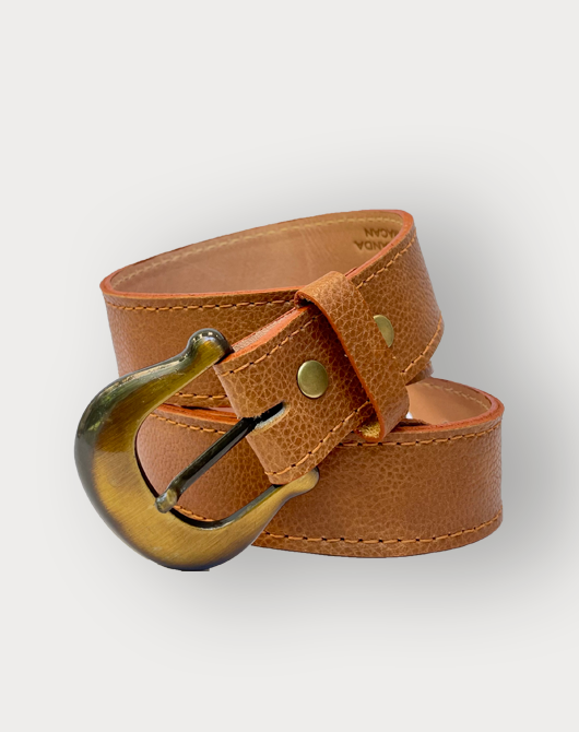 CINTURON DE CUERO AMANDA CAMEL