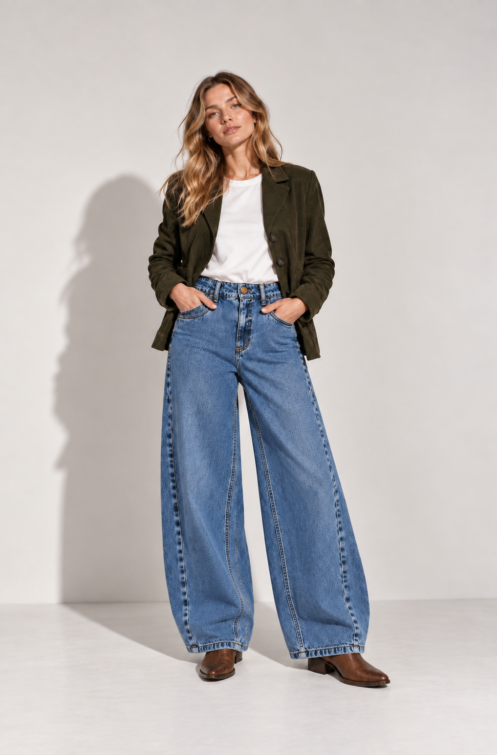 PANTALÓN JEANS BARREL CARLA AZUL