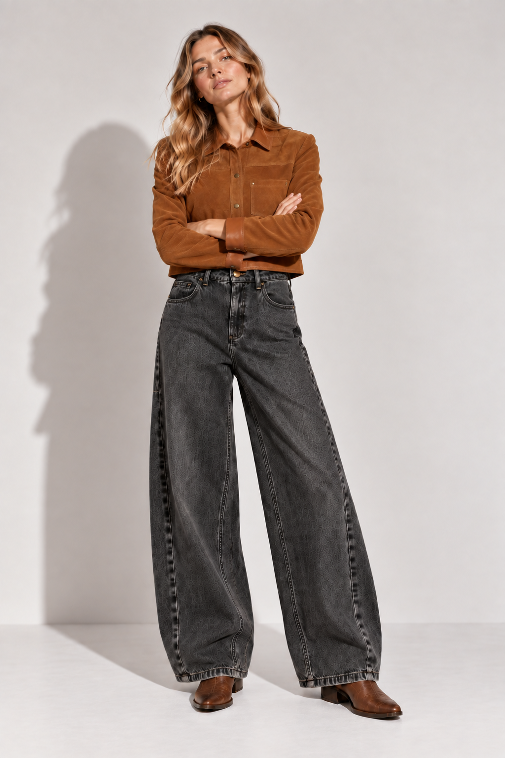 PANTALÓN JEANS BARREL CARLA GRAFITO