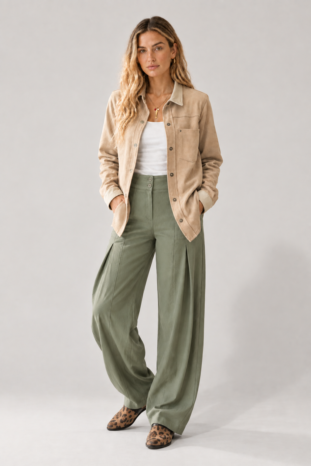 PANTALÓN LINO KIWI VERDE