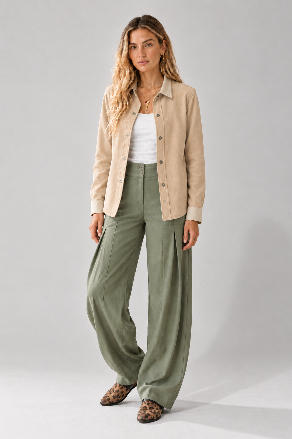 CHAQUETA DE GAMUZA JIMENA TAUPE