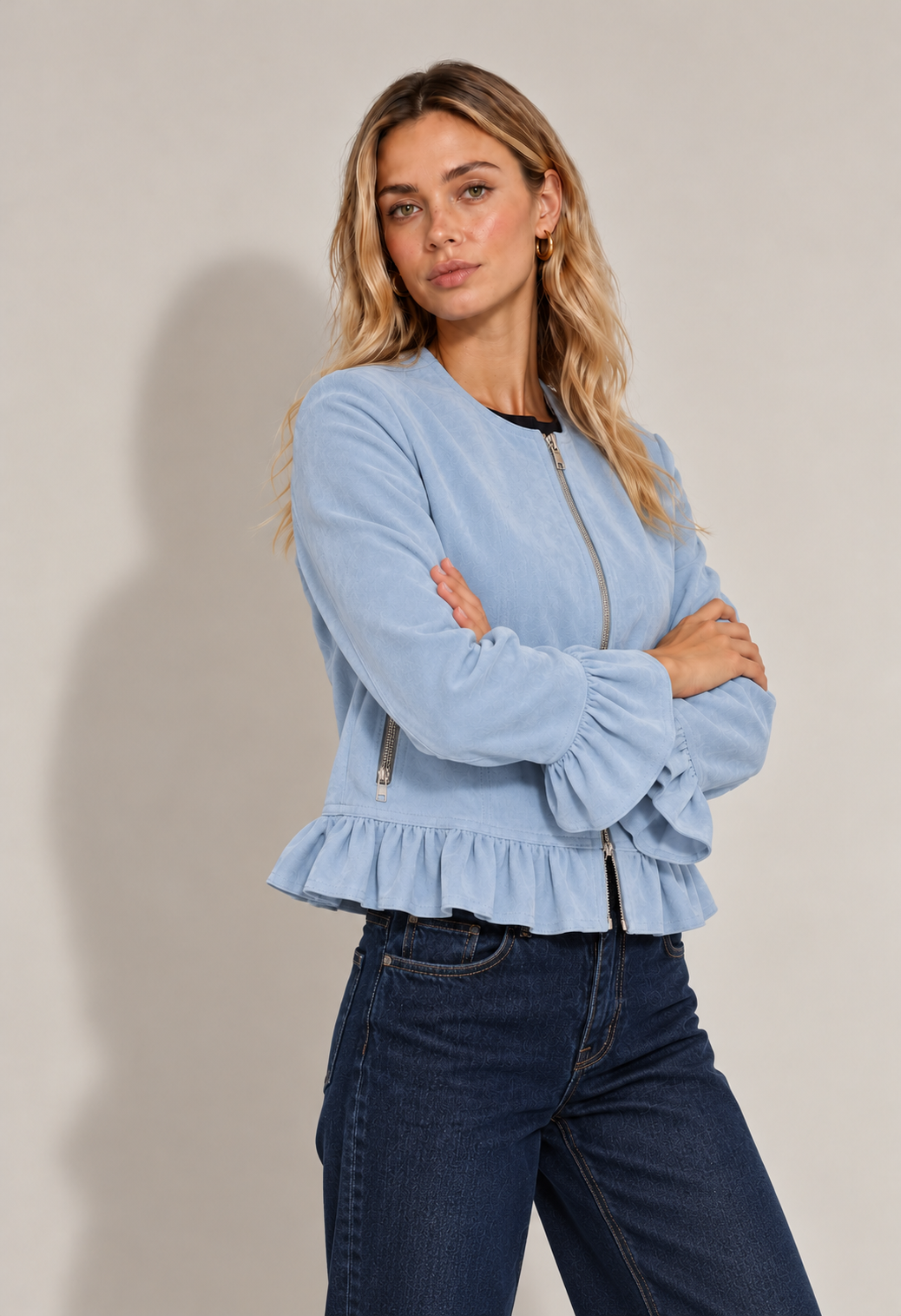 CHAQUETA DE GAMUZA FERNANDA CELESTE