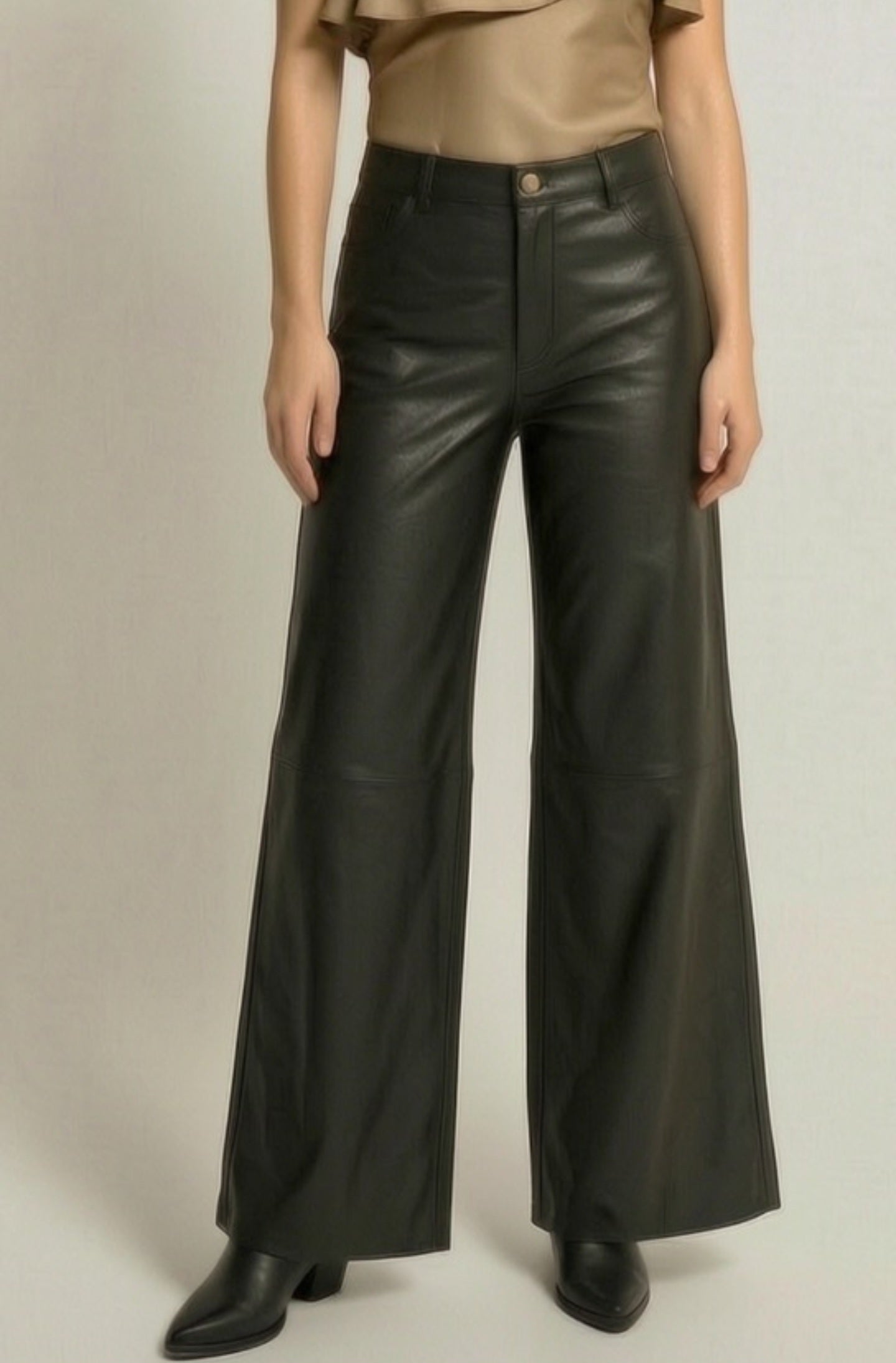 PANTALÓN CUERO CARLA NEGRO