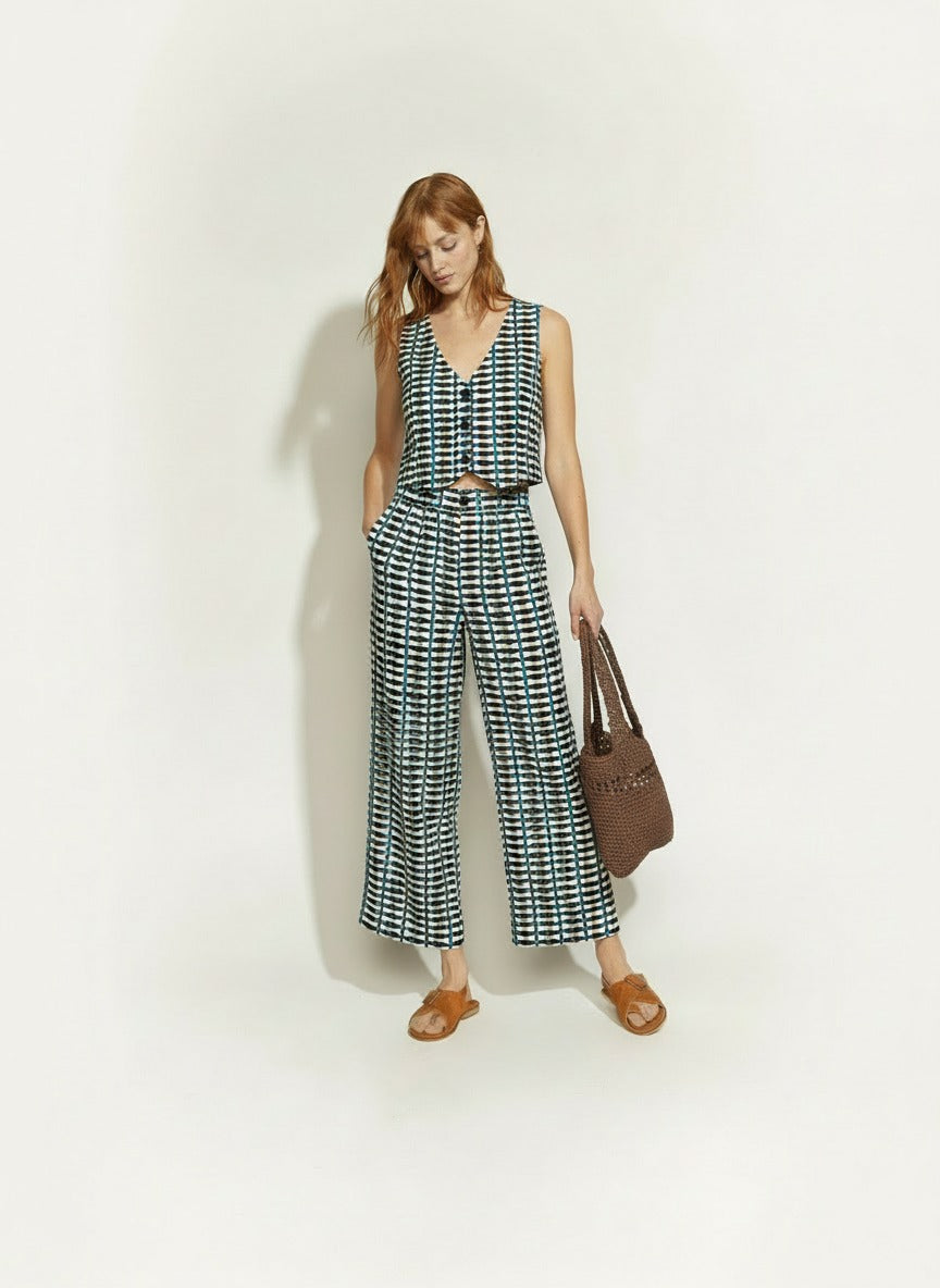 PANTALON PINZAS COLORES NEGRO/VERDE/AZUL