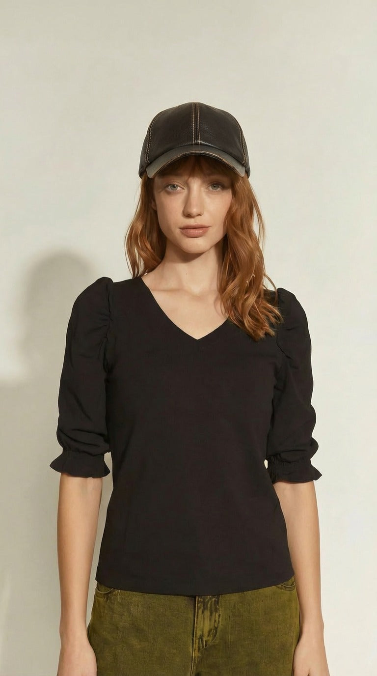 JOCKEY FRESIA CUERO NEGRO GASTADO