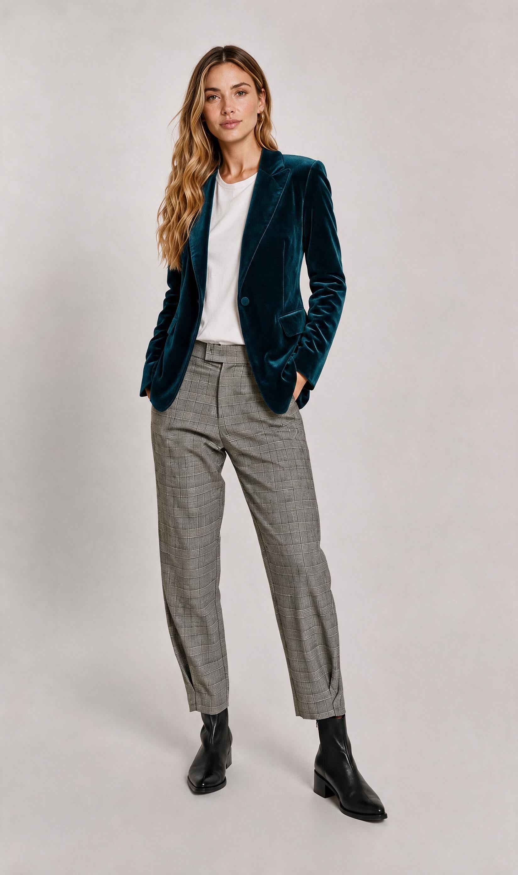 BLAZER TERCIOPELO PETROLEO