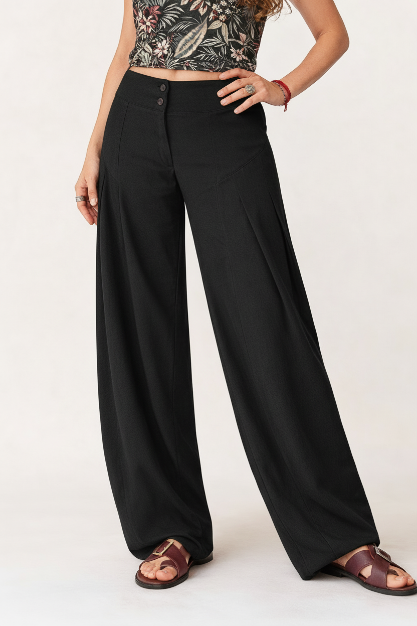 PANTALÓN LINO KIWI NEGRO