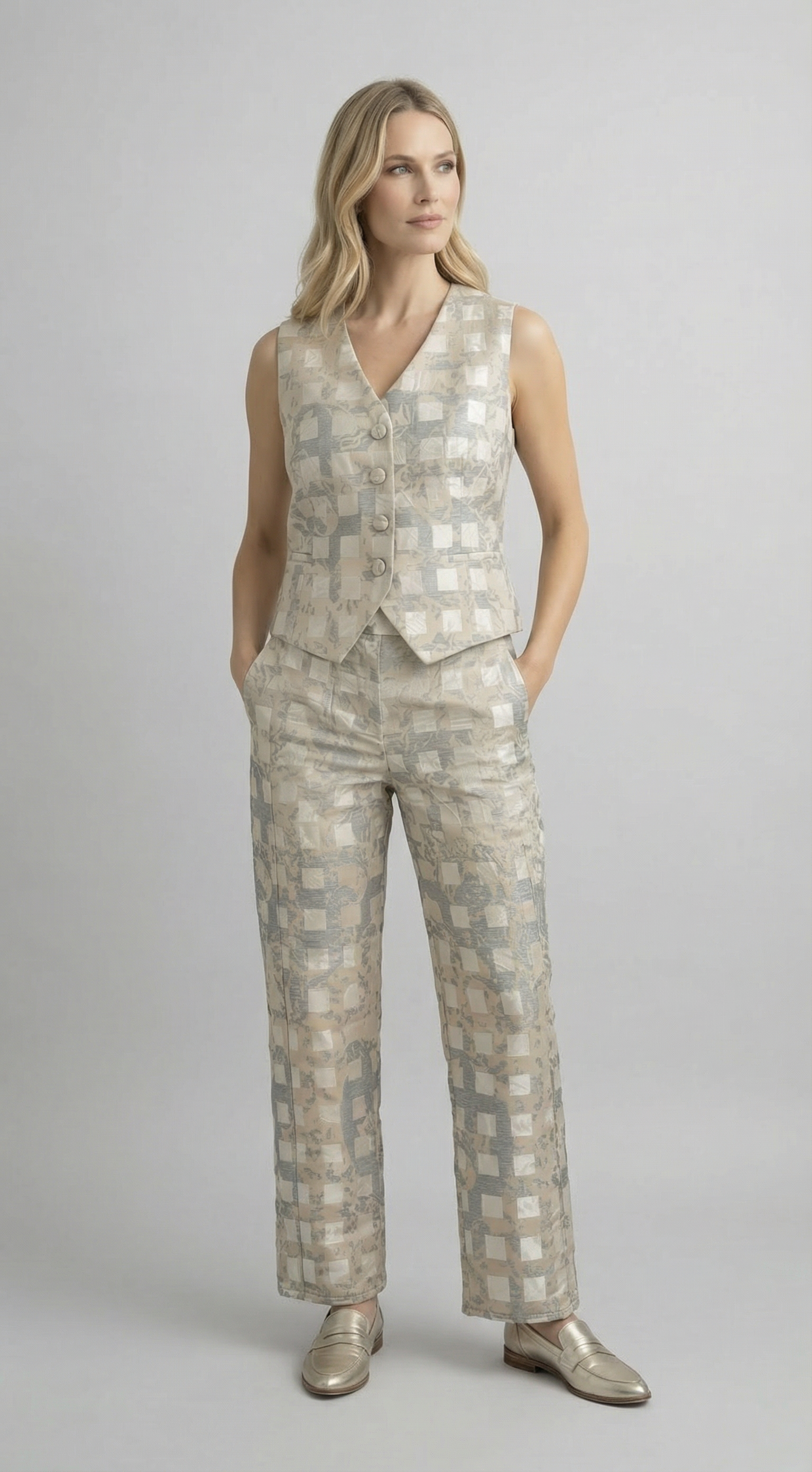 PANTALON EVA RECTO DORADO CHANTILLY