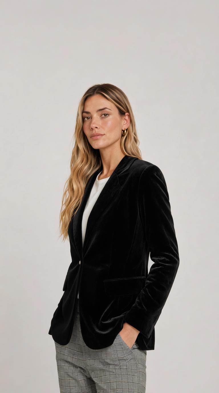 BLAZER TERCIOPELO NEGRO