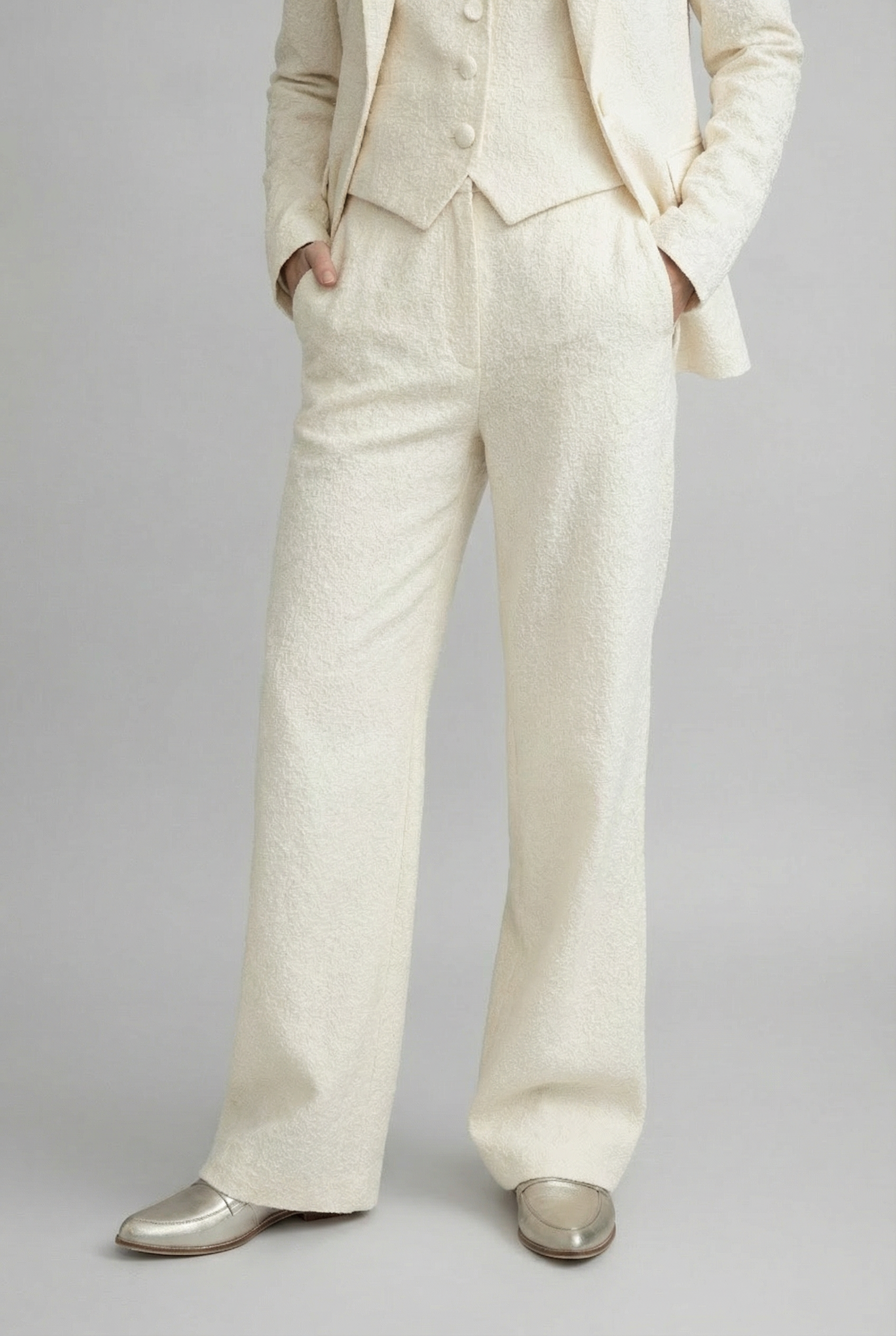 PANTALON EVA RECTO MANTEQUILLA CHIFON